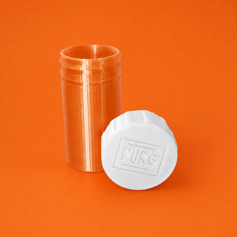 PURG Med Bottle — smell-proof 3D-printed stash container